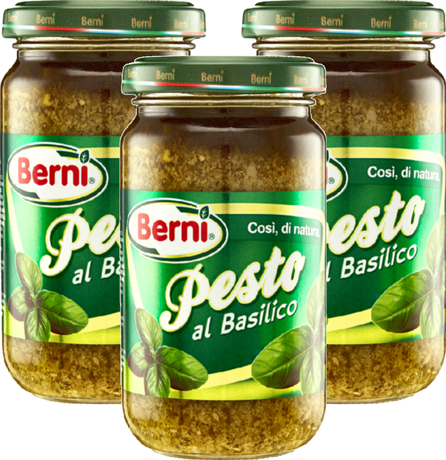 Berni 義大利羅勒青醬, 195g, 3罐