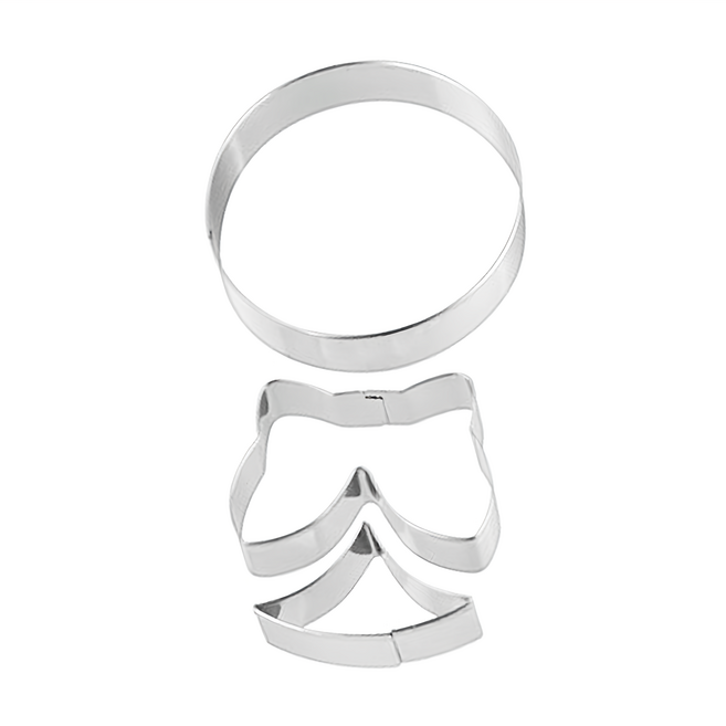 日本 echo 點心模3件組 0749-174, 1組, 貓咪 銀色