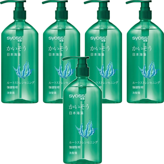 syoss 絲蘊 台灣公司貨 強健髮根洗髮露 日本海藻, 420ml, 5瓶