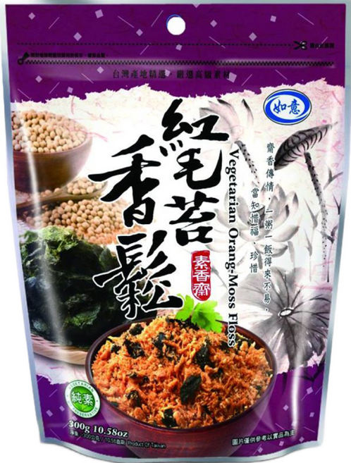 如意 紅毛苔香鬆 素香齋, 250g, 5包
