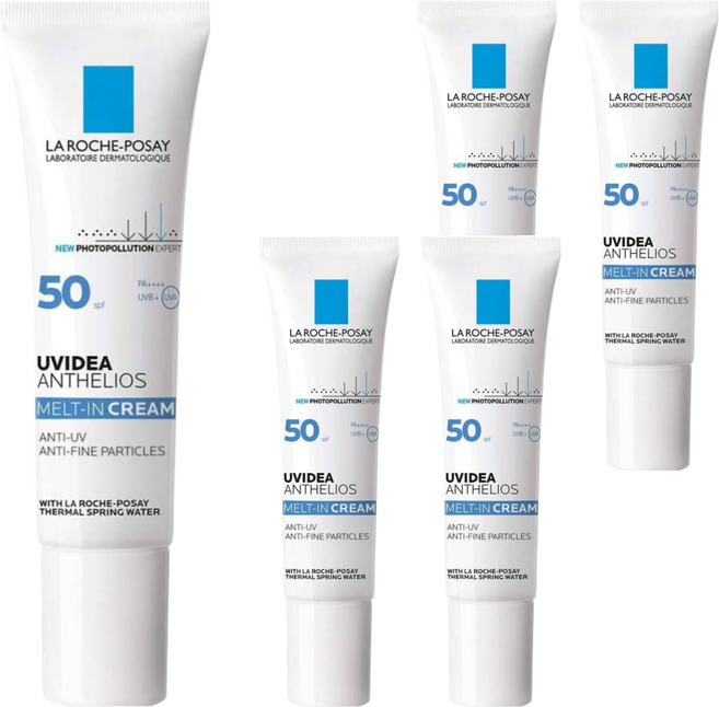 LA ROCHE POSAY 理膚寶水 台灣公司貨 全護清爽防曬液UVA PRO SPF50 PA++++ 透明色, 30ml, 5條