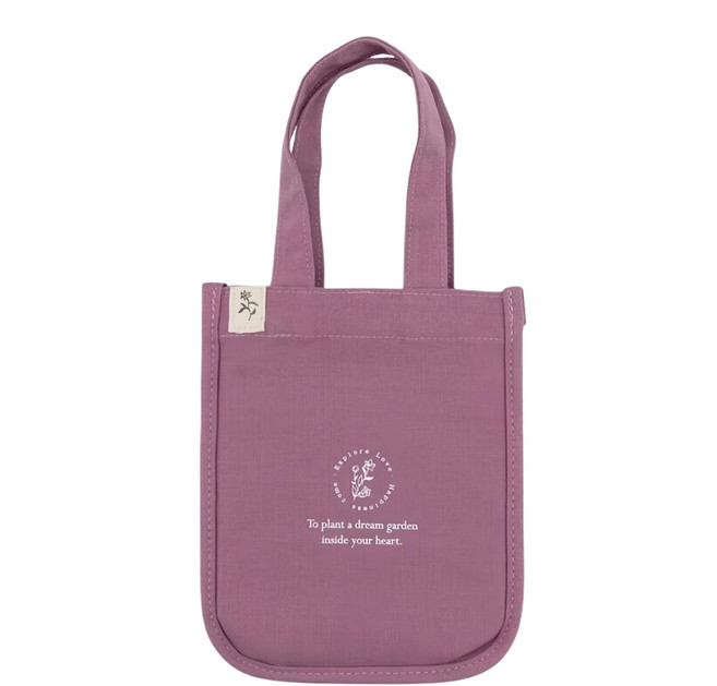 Oolab 良杯製所 小莊園簡約日常帆布提袋, 煙花紫, 1個