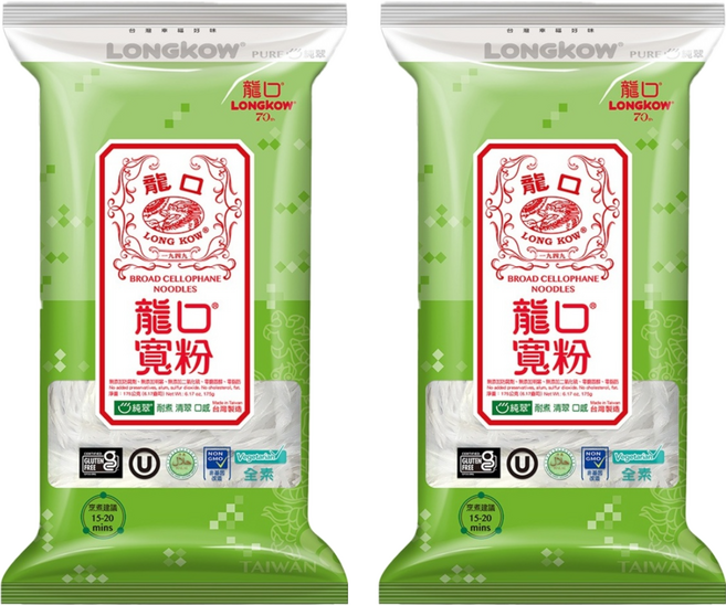 龍口 純翠寬粉 復刻版 5入, 175g, 2包