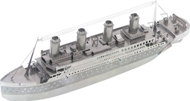 3D立體微型雕塑拼圖 139 x 15 x 38mm, 鐵達尼號, 2片, 1組
