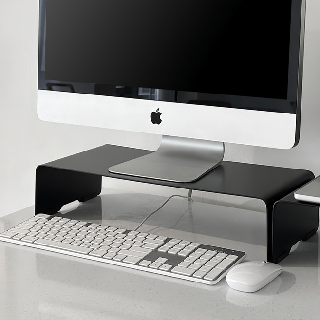 Alphaplan 高眼鏡蛇鐵製螢幕支架, 深黑色