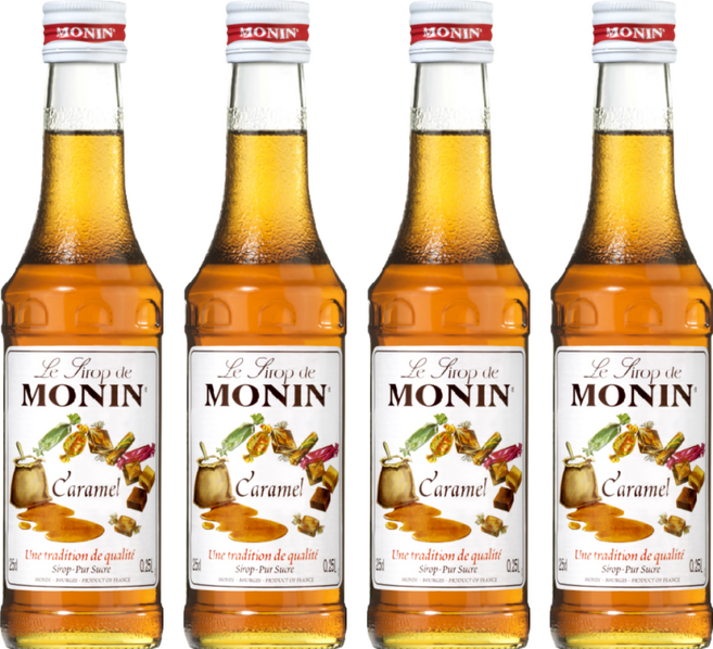 MONIN 莫寧 焦糖風味糖漿, 250ml, 4瓶