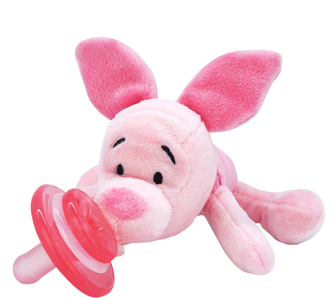 nookums 迪士尼系列 安撫奶嘴玩偶, 0個月以上, 小豬 粉色, 1個