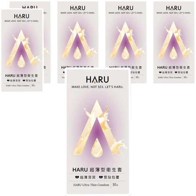 HARU 含春 Ultra Thin 極潤超薄柔型衛生套, 10個, 6盒