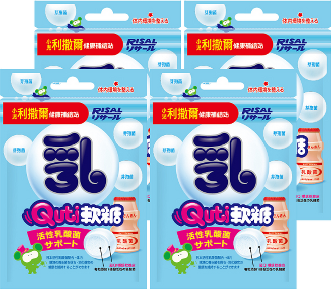 RISAL 小兒利撒爾 Quti 軟糖 活性乳酸菌 10入, 優格口味, 25g, 4包