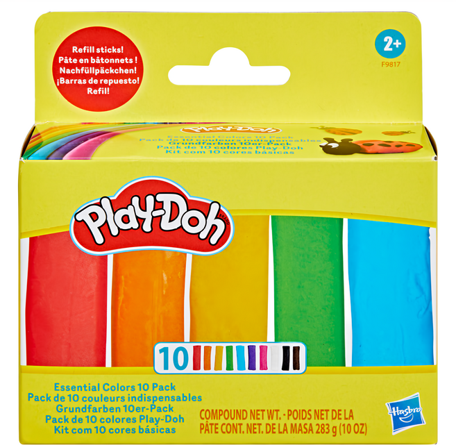 Hasbro 孩之寶 Play-Doh 培樂多 基本色彩10件組, 283g, 1盒, 多色
