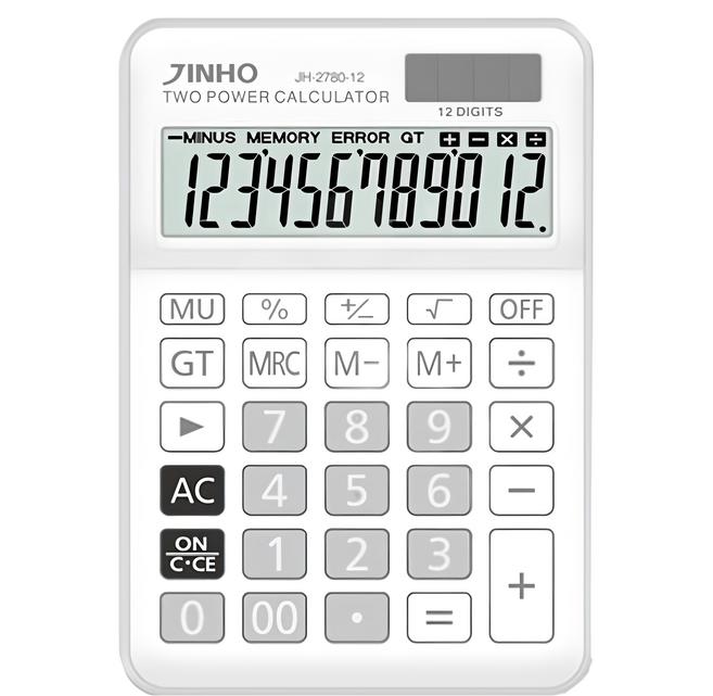 JINHO 京禾 12位元計算機 JH-2780-12, 灰色, 1個