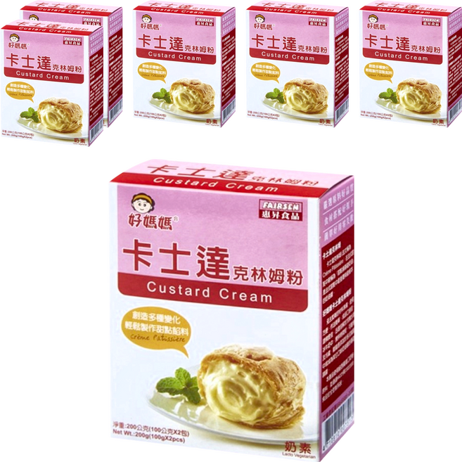FAIRSEN 惠昇食品 好媽媽 卡士達克林姆粉, 200g, 6盒