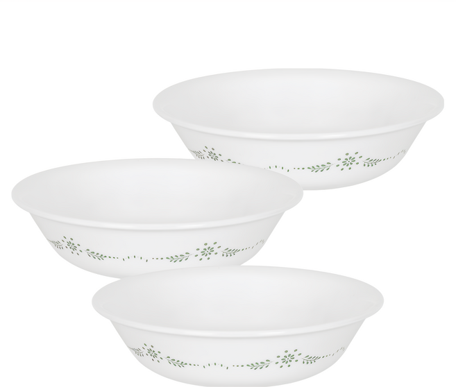 Corelle Brands 康寧餐具 英式花園系列深盤, 深盤3入, 白色, 3個