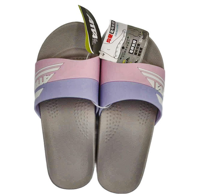 ATTA 運動風圖紋室外拖鞋, 粉紫色, 260mm