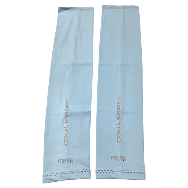 MEGA 美高 COOUV 瞬間涼感材質 涼爽袖套 UV-M501N, 水藍色, 1雙
