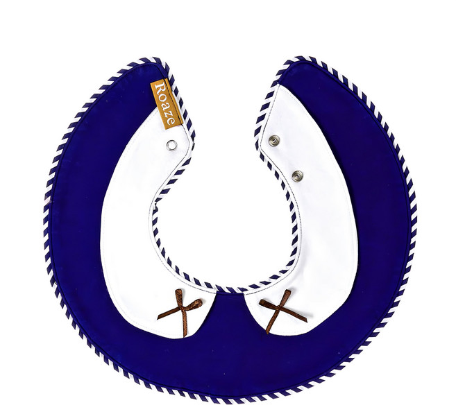 Roaze 柔仕 日系圍兜 典雅系列 360度皆可使用, 深藍白領, 1件, 1件