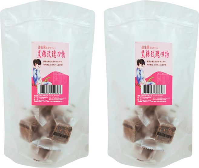 蔡薑君 益生菌黑糖玫瑰四物, 250g, 2袋