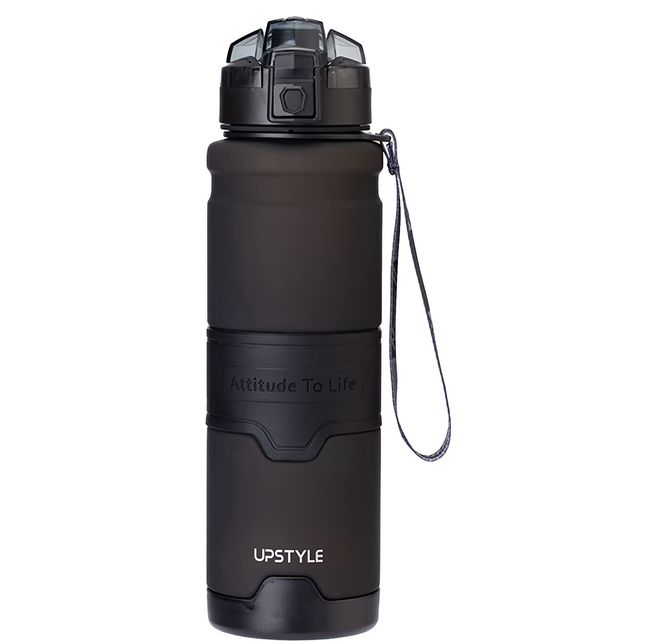 UPSTYLE 金剛杯透明直飲款 UPKZ-TR8058 300g, 黑色, 1個