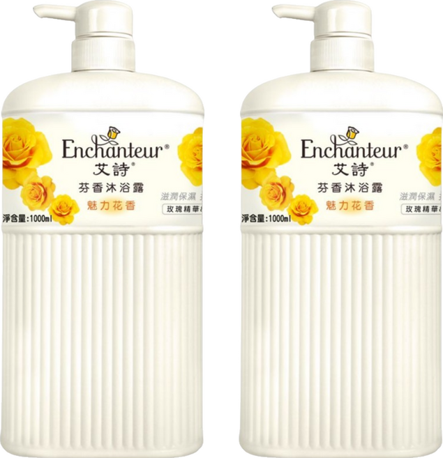 Enchanteur 艾詩 芬香沐浴露 魅力花香, 1L, 2瓶