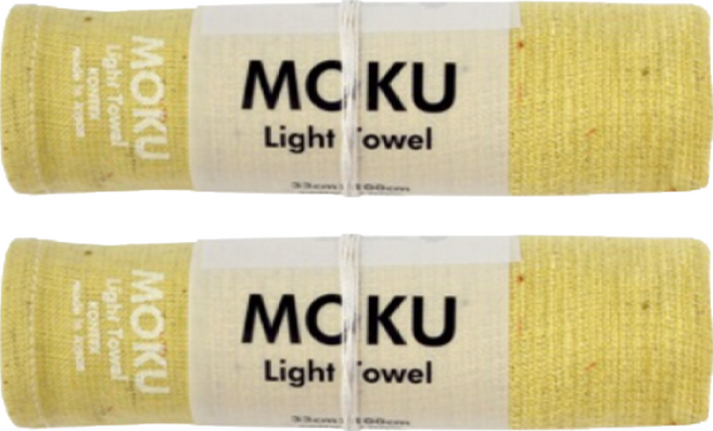 kontex MOKU超速乾輕薄吸水長毛巾 100 x 33cm 50g, 檸檬黃, 2條
