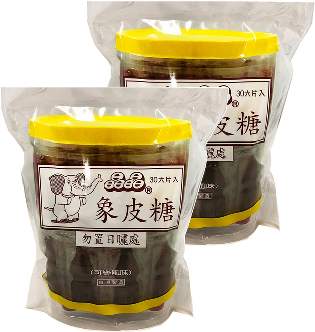 晶晶 蜜蜜象皮糖 可樂, 420g, 2袋