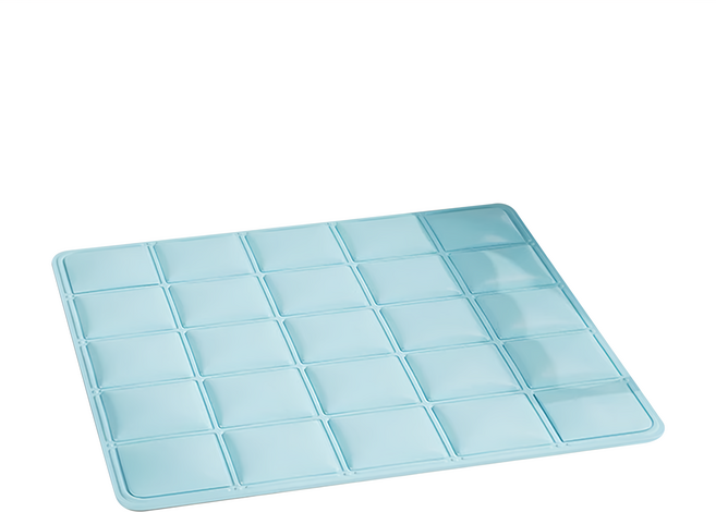 降溫透氣凝膠冰涼感坐墊, 方格藍