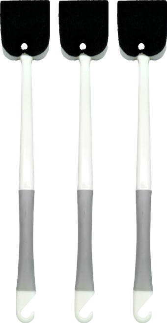 巧巧 倍潔洗廁刷, 黑色 + 白色 + 灰色, 3支