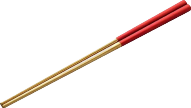 歐風餐具 304不鏽鋼筷子, 筷子, 紅金色, 1雙