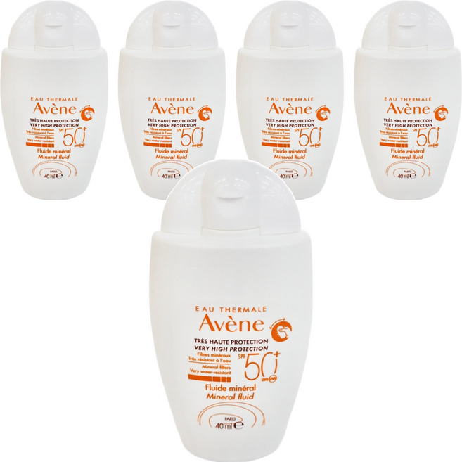 Avene 雅漾 全效極護物理防曬液 SPF50+ 40ml, 5瓶