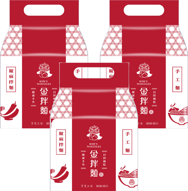 金拌麵 特製椒麻手工麵 120g, 12包