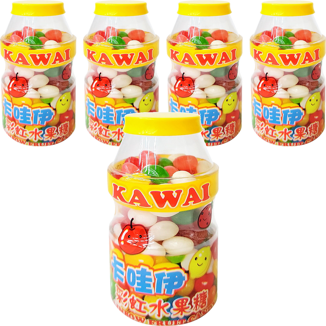 Chiao-E 巧益 卡哇伊彩虹水果糖, 130g, 5瓶