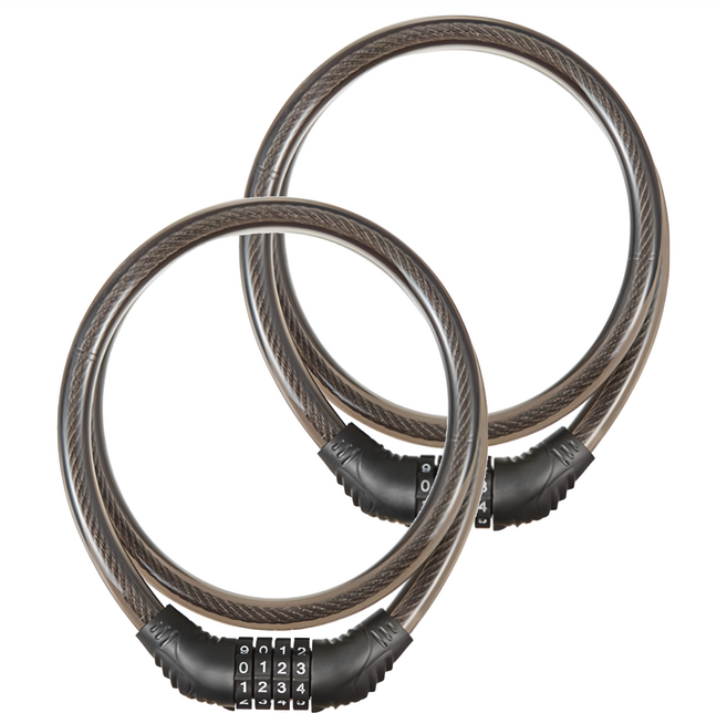 comet Sports 4數字密碼單車鎖, 2個, Black