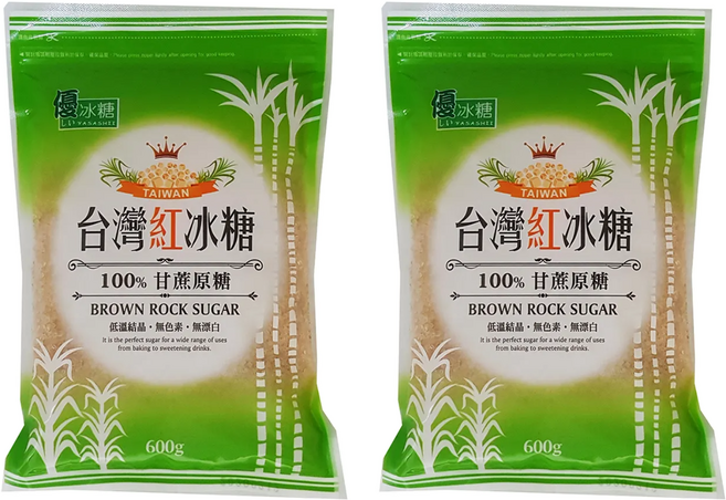 YASASHII 優 台灣紅冰糖, 600g, 2包