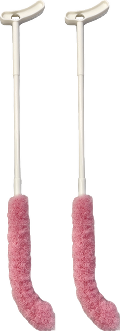 SANKO 窄口可彎洗瓶刷, 粉色, 2支