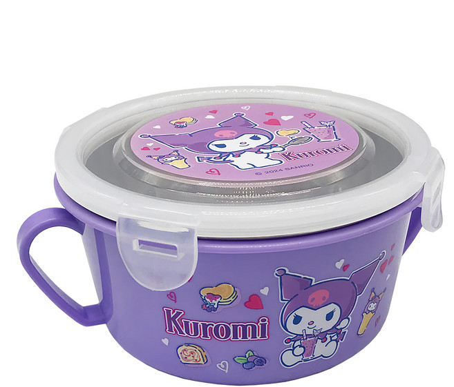 Sanrio 三麗鷗 酷洛米不鏽鋼雙耳碗 450ml, 紫色, 1個