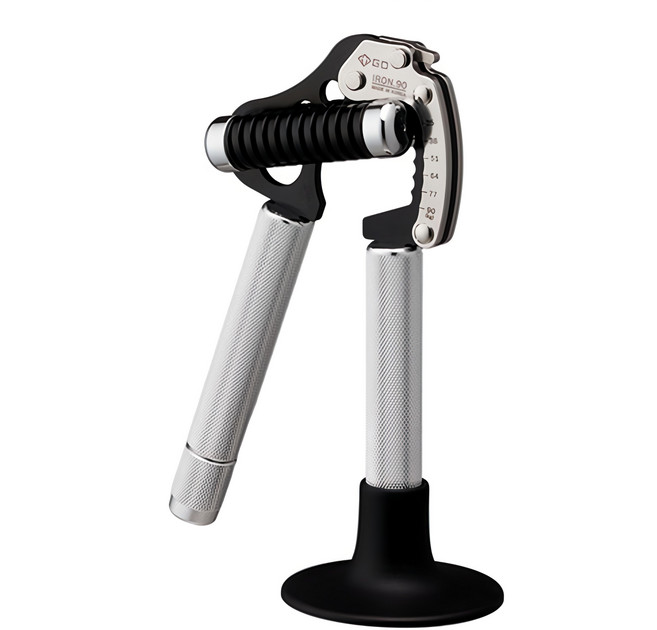 韓國 GD IRON GRIP EXT 90 健身重訓握力器, 1個, 銀色 + 黑色