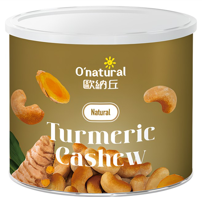 O'natural 歐納丘 薑黃腰果, 150g, 1罐