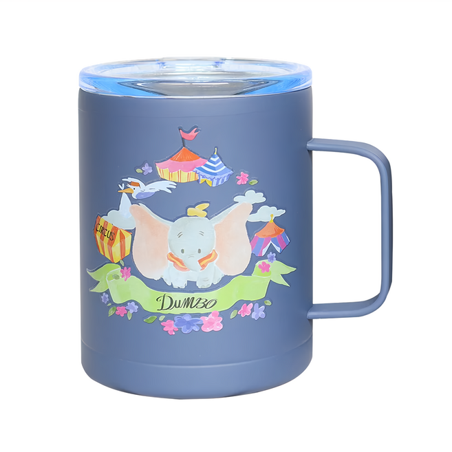 Disney 迪士尼 316不鏽鋼真空馬克杯 DS-5860DB 450ml, 小飛象 藍色, 1個