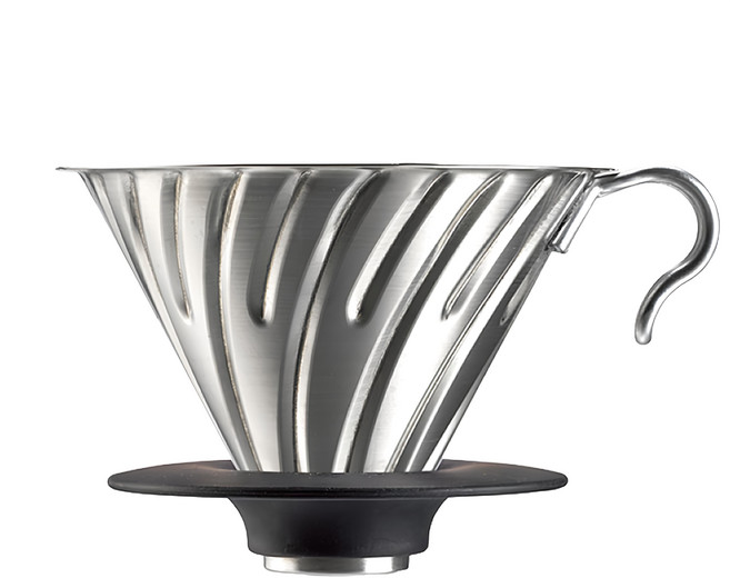 HARIO 好璃奧 V60白金金屬濾杯, 1個, 白金金屬濾杯