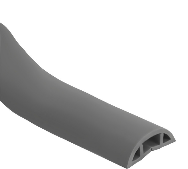 導線駭客 軟質配線槽/無痕阻燃絕緣電線壓條 3m x 3cm, 灰色, 1條