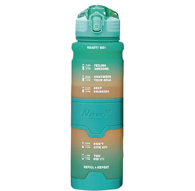 UPSTYLE 牛氣彩虹杯 UPKZ-TR9061, 松綠色, 500ml, 1個