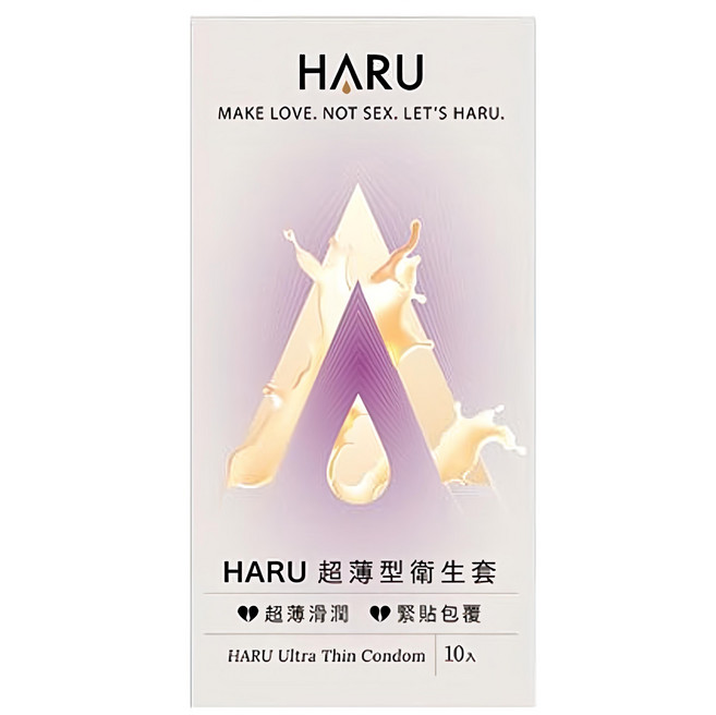 HARU 含春 Ultra Thin 極潤超薄柔型衛生套, 10個, 1盒