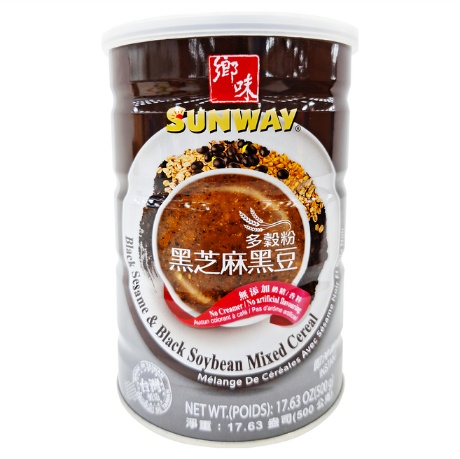 SUNWAY 鄉味 多穀粉 黑芝麻黑豆, 500g, 1入, 1罐