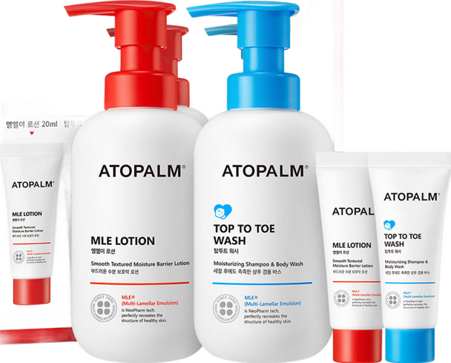 ATOPALM 愛多康 舒敏全效修護組 MLE Lotion保濕乳液 & Top To Toe Wash沐浴露, 1組