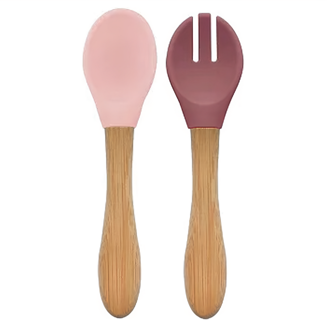 MiNiKOiOi 副食品學習叉匙組, 粉紅佳人, 1組