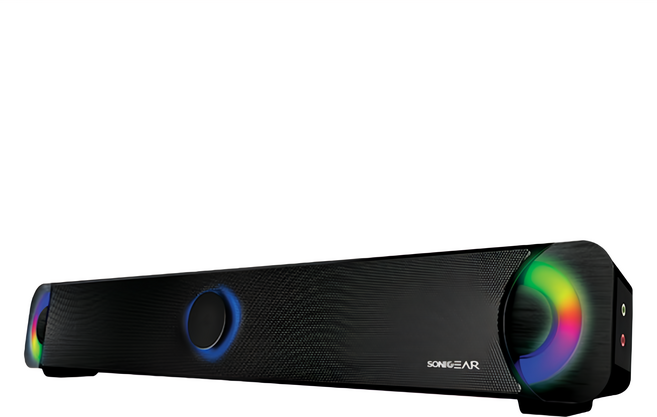 SONICGEAR 幻彩多媒體音箱, U300, 黑色, 1個