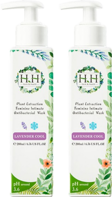 HH 草本新淨界 私密植萃抗菌潔淨露 沁涼薰衣草, 200ml, 2瓶