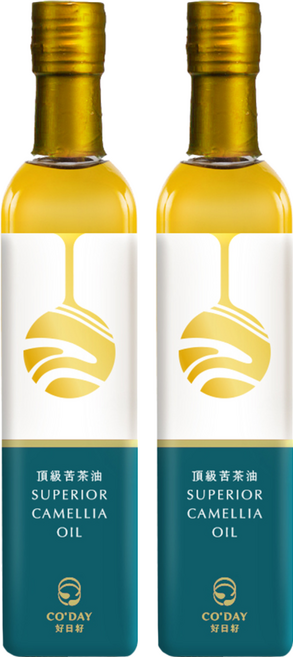CO'DAY 好日籽 100%鮮榨頂級苦茶油, 500ml, 2瓶