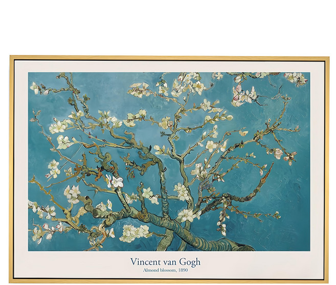 BOLUO GALLERY 菠蘿選畫所 梵谷 杏花 大師名作系列 59.4 x 42cm 木色 AVAR4606D