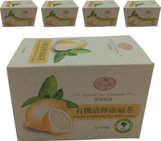 Magnet 曼寧 有機清檸康福茶, 2g, 20包, 5盒